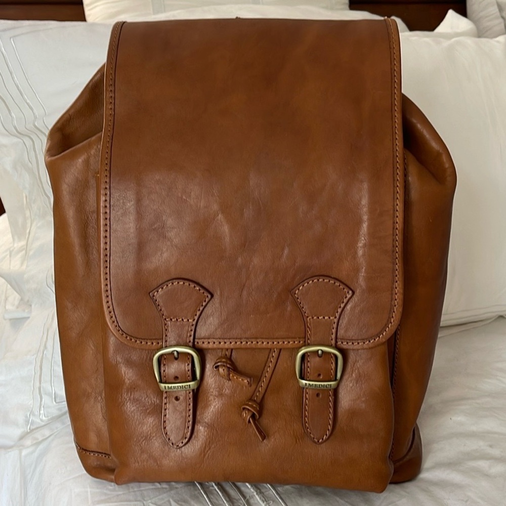 I Medici Italian leather large backpack. Brand new with tags. Made in Italy.